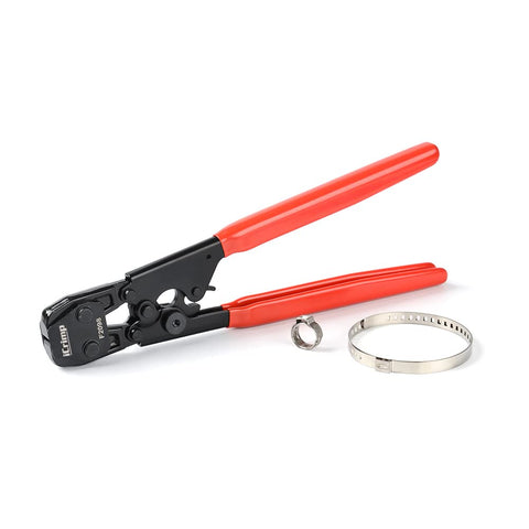 IWISS KG-1096 ratcheting cinch tool close-up for precise crimp control.