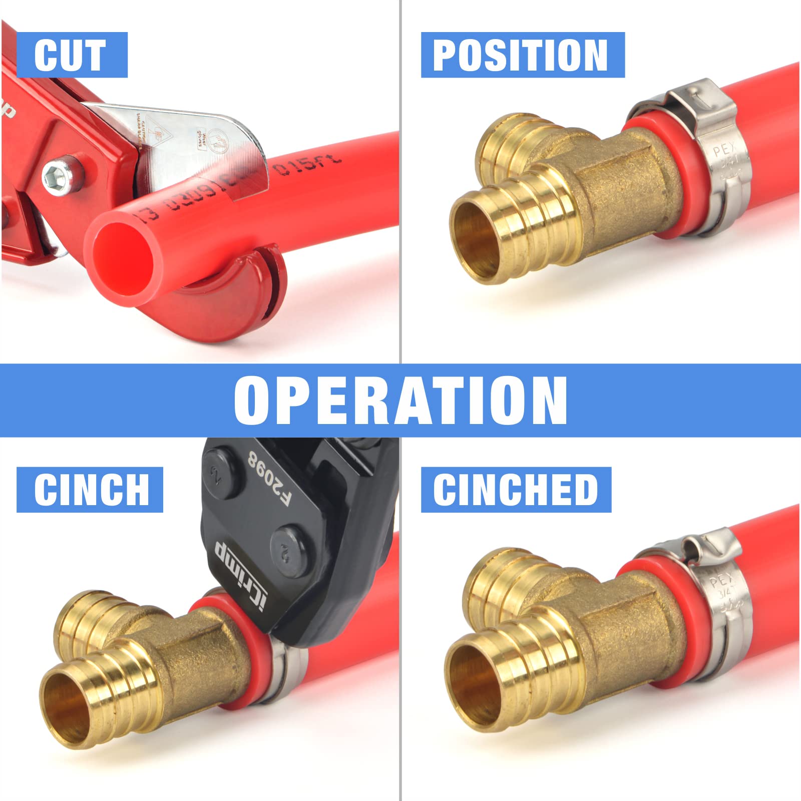 IWISS KG-1096 stainless clamp connection demonstration showing secure bonding.