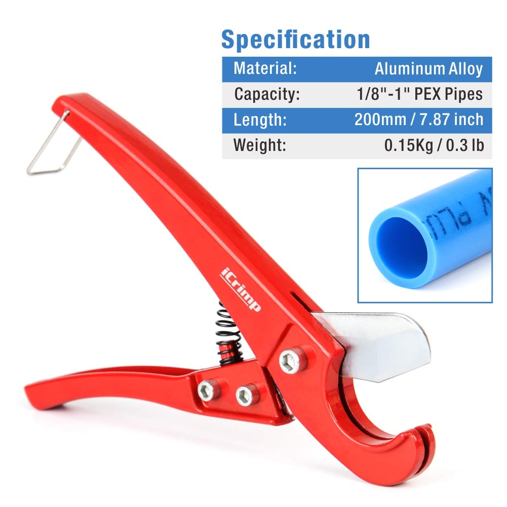 IWISS PEX tubing cutter included in the kit for clean cuts