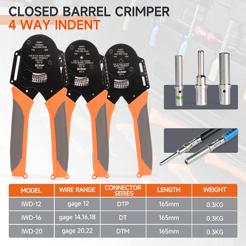 Weather Pack crimpers enabling reliable seals for weatherproof automotive harnesses.