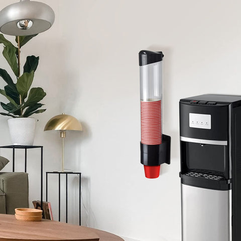 IWNTWY cup dispenser supports 7-12 oz cups within 2.96–3.54 inch diameter.