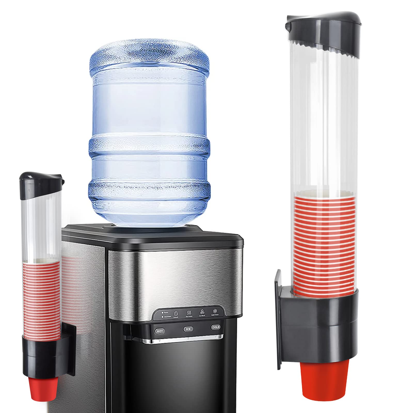 IWNTWY cup dispenser wall mount with full view for stock checks.