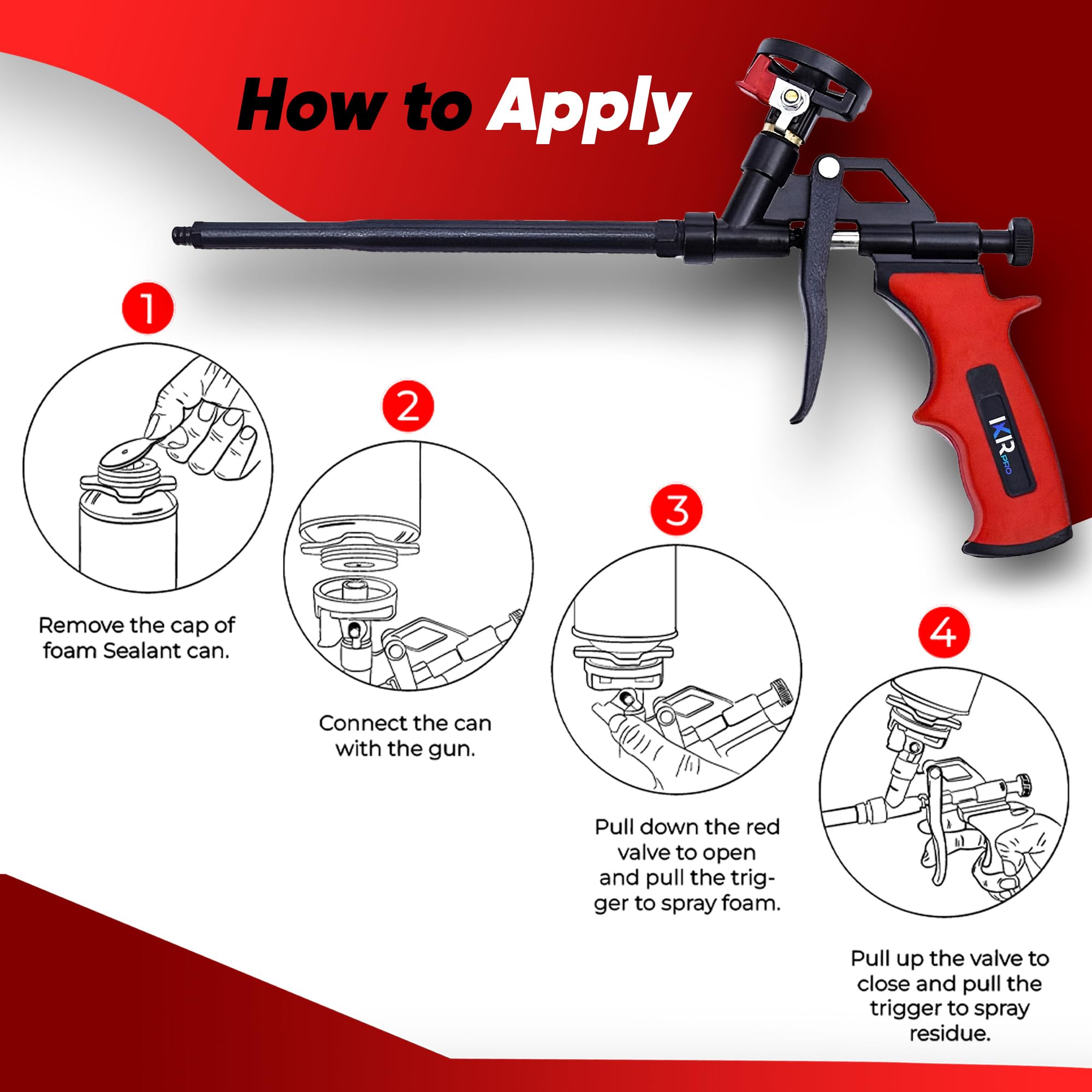 ixirpro no-drip spray action reduces mess during sealing