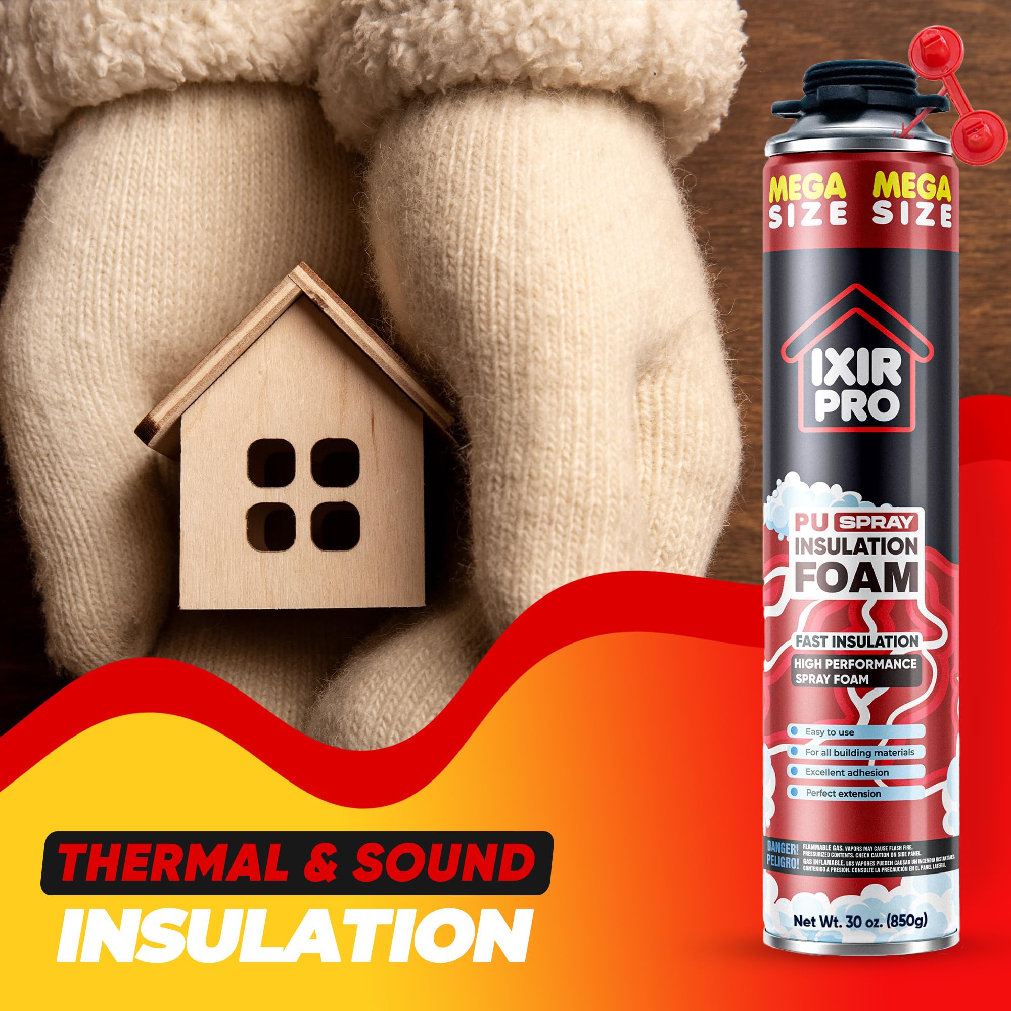 ixirpro spray foam application distance 25-30cm ensures smooth, even coverage
