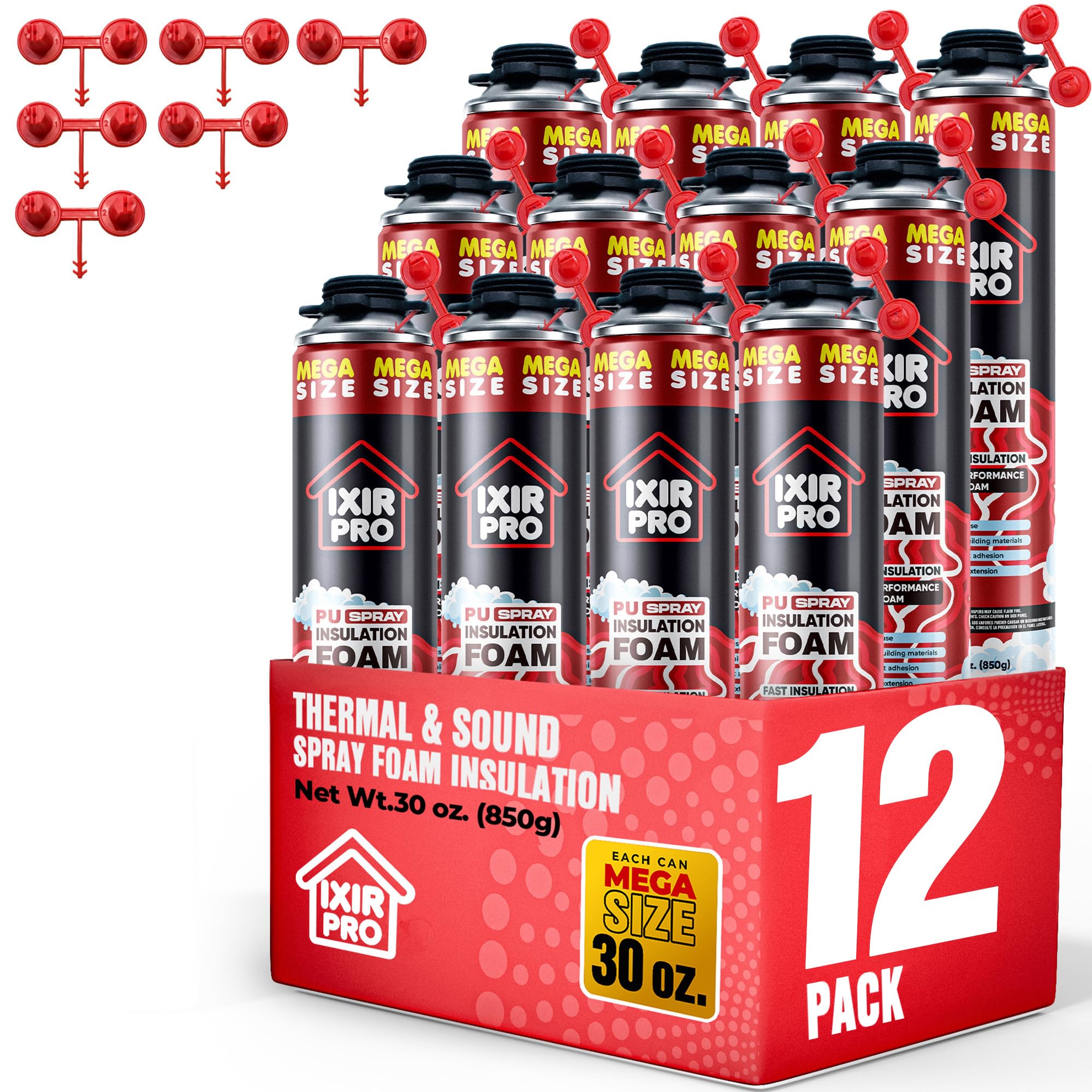 ixirpro spray foam can mega size shown for rapid insulation projects