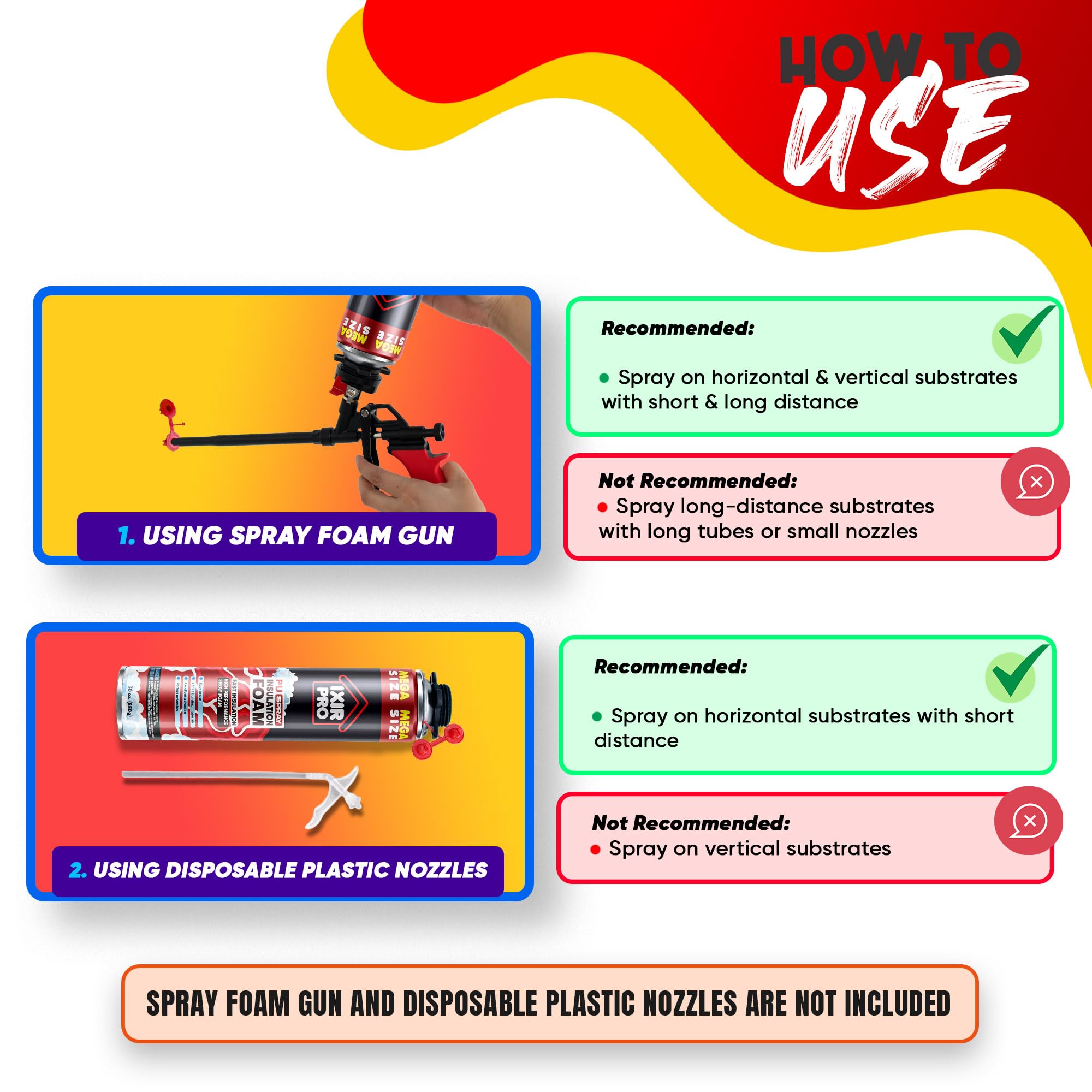 Ixirpro spray foam gun attachment for precise application.