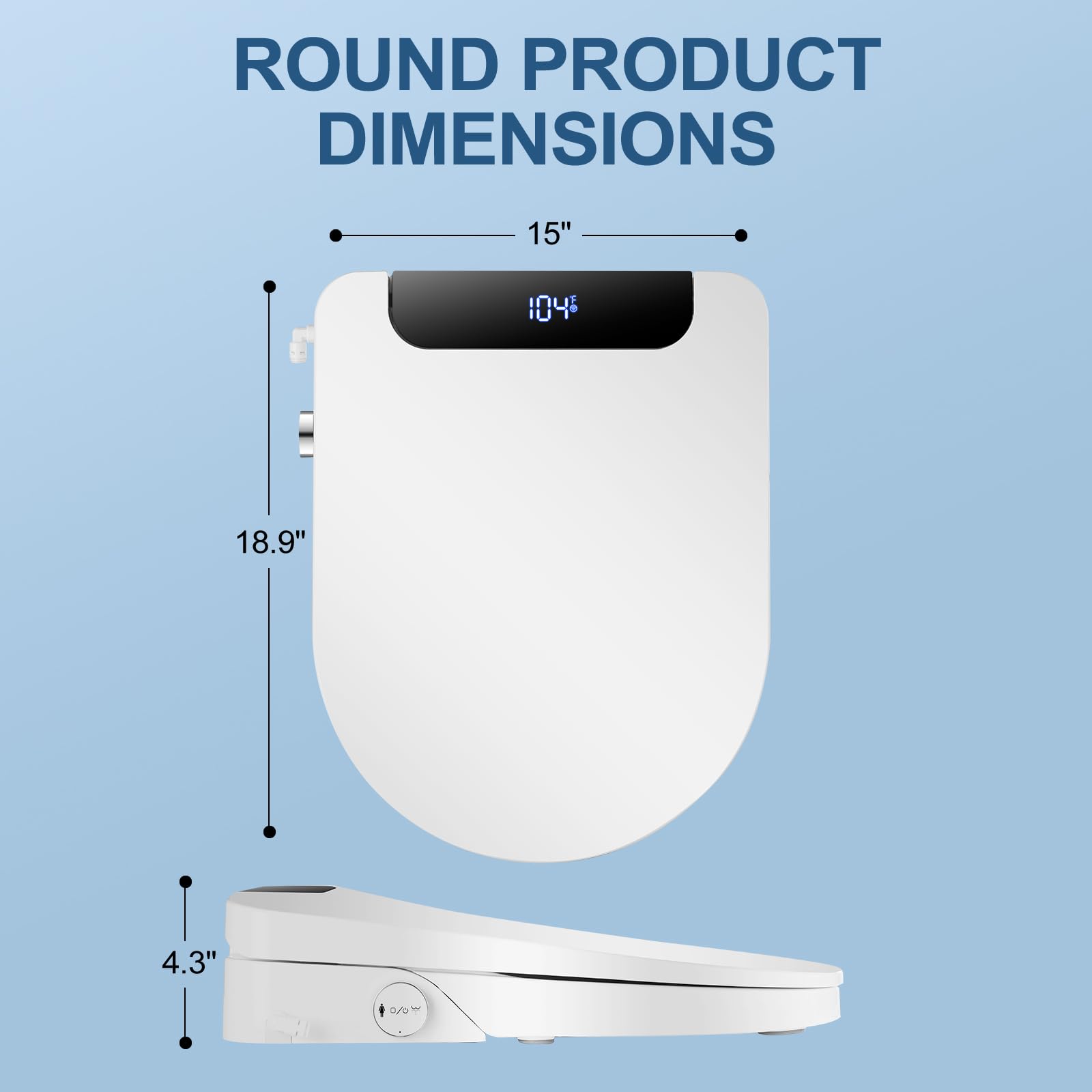 IYTATA electric bidet seat wireless remote for easy control from anywhere