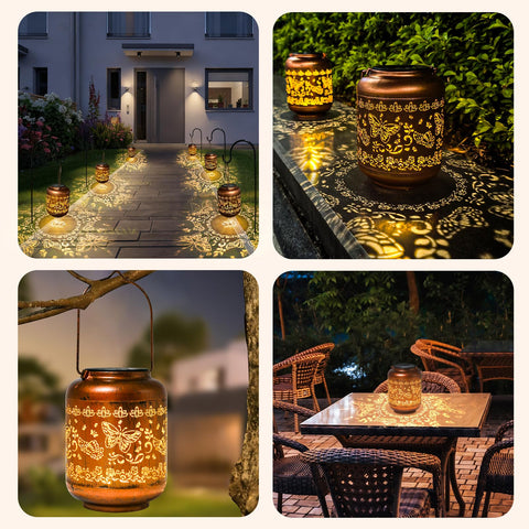 IYEZIGI IP65 waterproof lantern ideal for trees, tables, and ground use.