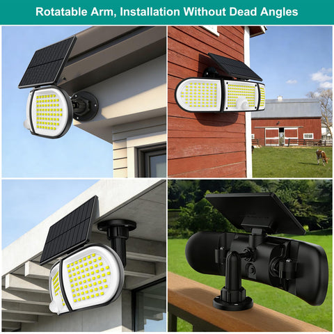 IYGR quick-install solar flood light with no wiring