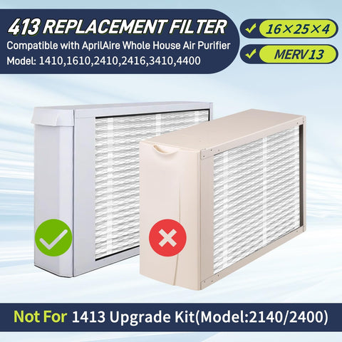 IYOUYA 413 replacement filter pack folded-design for easy handling and storage.