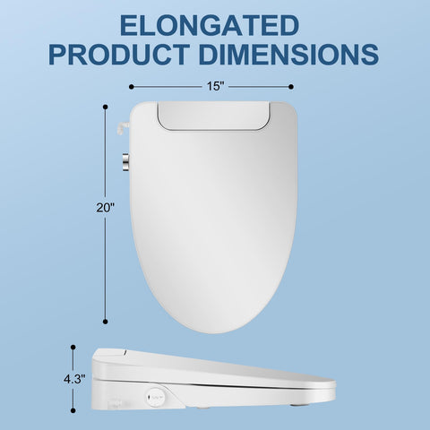 IYTATA electric bidet seat LED nightlight for safe nighttime use
