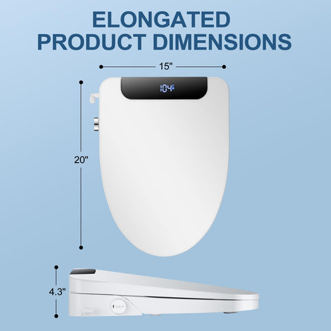 IYTATA electric bidet seat rear wash highlight adjustable pressure for comfortable cleansing