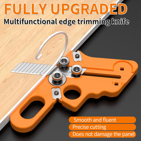 IZIO Edge Banding Trimmer adjustment screws enable quick blade setup.