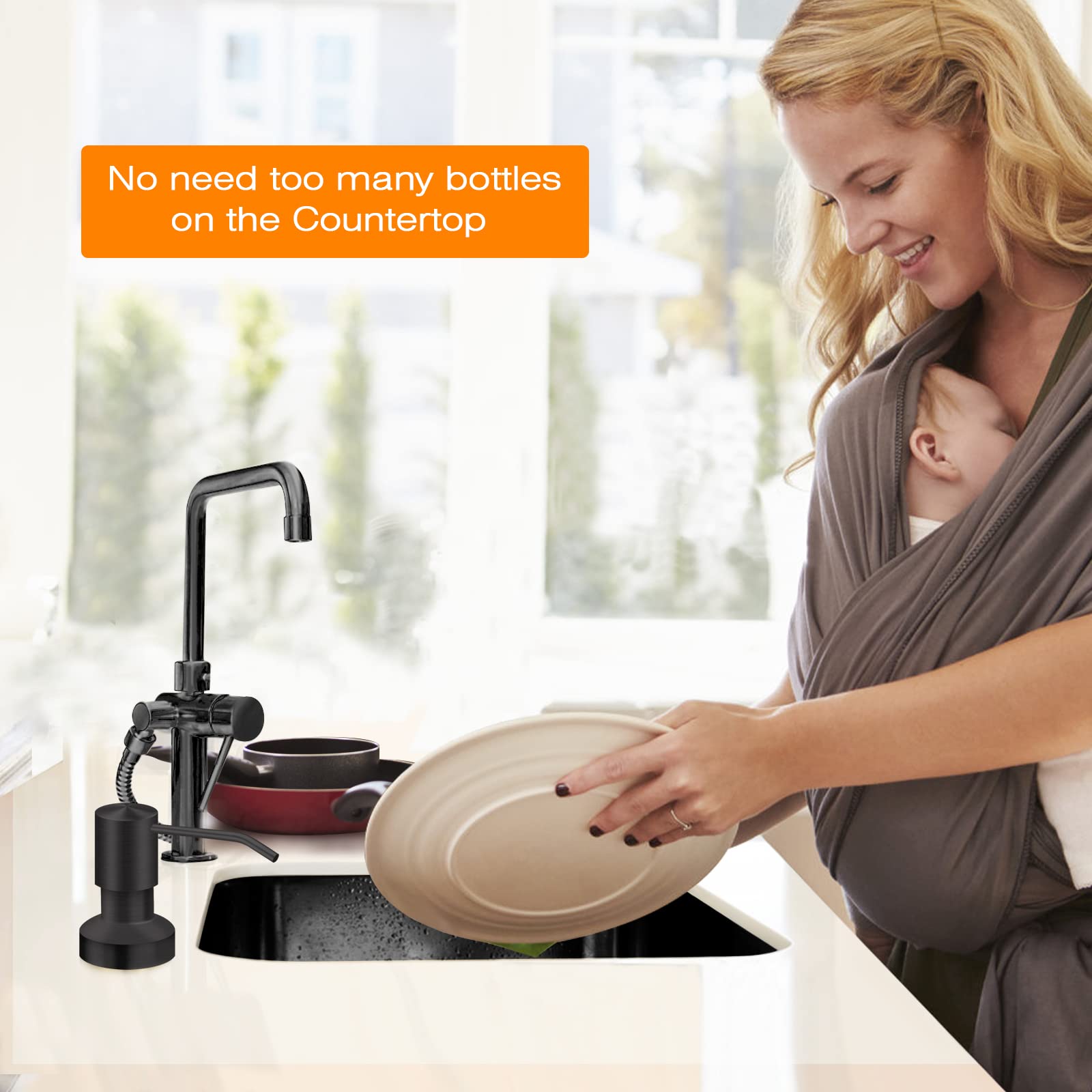 Izolor deck-hole compatibility for thick countertops like marble.