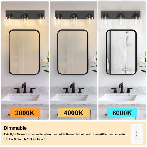 IZORRO dimmable-ready vanity light compatible with dimmable bulbs.