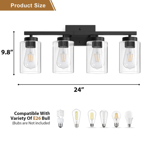 IZORRO clear glass shades provide crisp illumination for daily routines