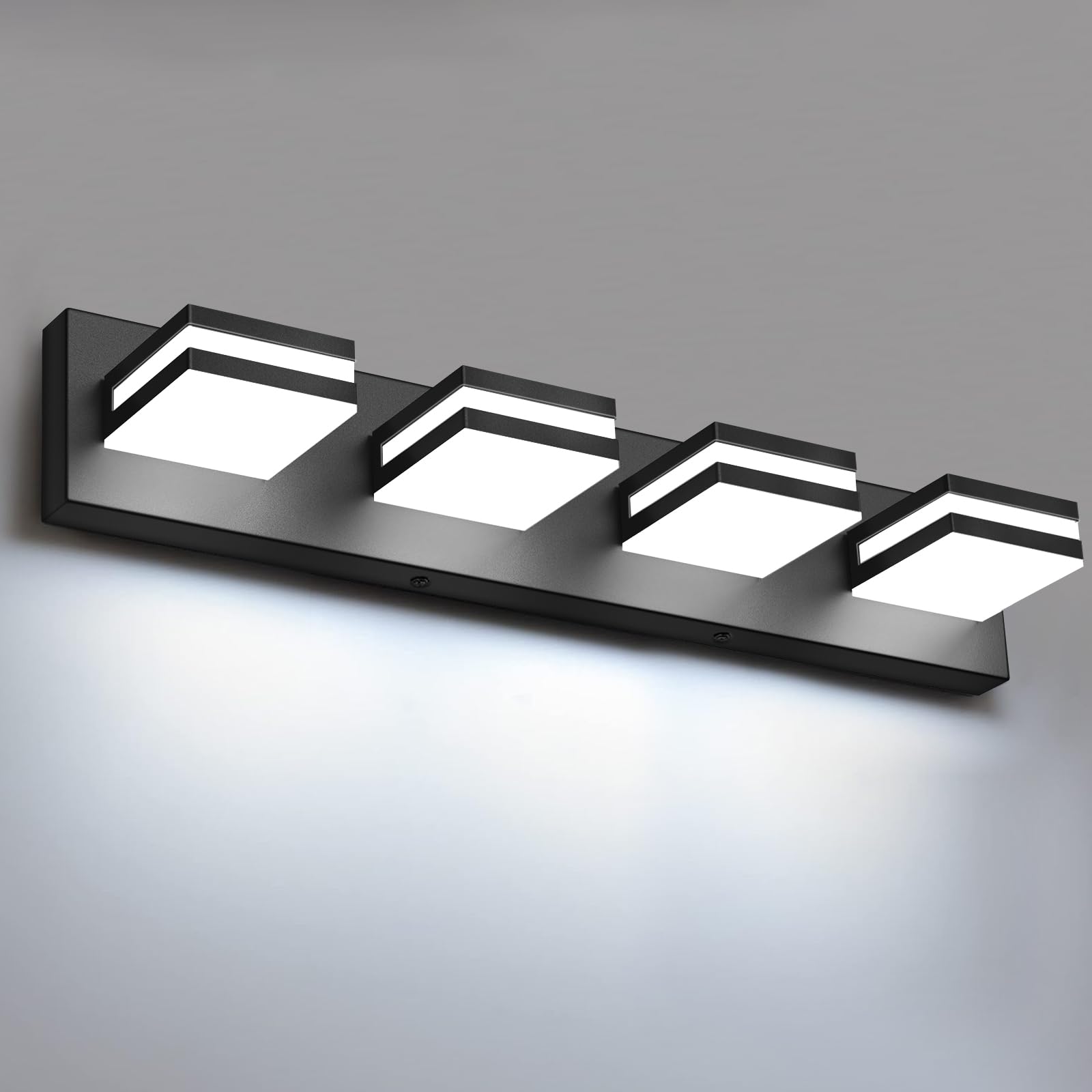 IZORRO LED 4-light vanity light with glare-free diffusion for clear grooming