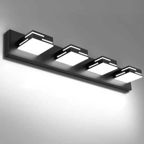 IZORRO modern LED bathroom vanity light with four lights over mirror for clear makeup lighting
