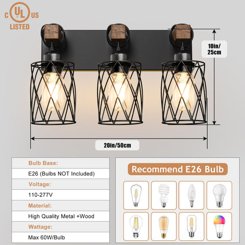 IZORRO vanity light complements mirrors and hallways with rustic charm