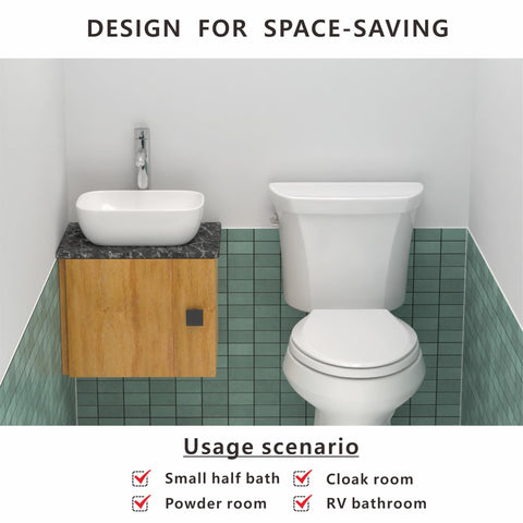 J-FAMILY compact bathroom sink 14.5 by 10 inches for tight spaces.