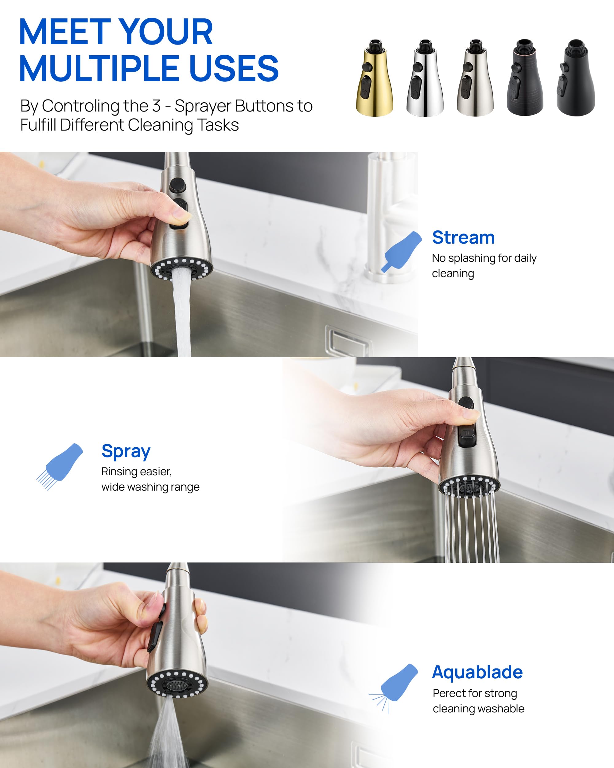 J-HVA sprayer head using stream mode for quick filling tasks