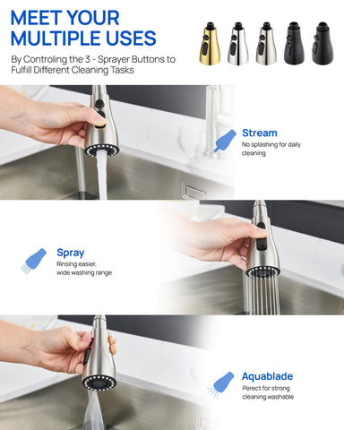 J-HVA sprayer head using stream mode for quick filling tasks