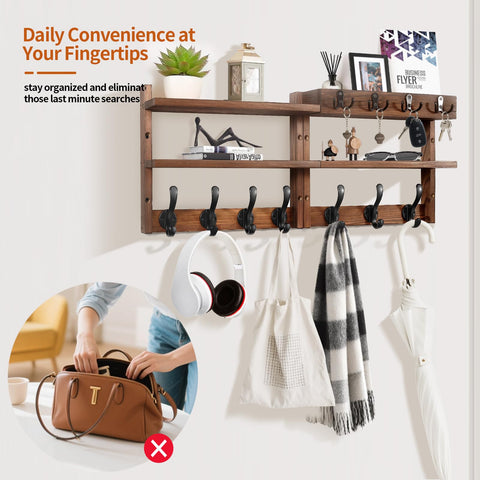 JAC HouseHold wall-mounted unit shown in a hallway for easy entryway organization.