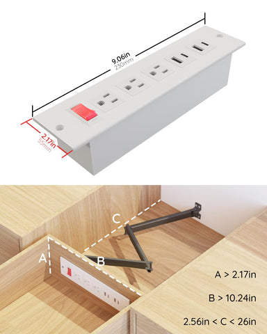 JACEPFY drawer-install-space-2in supports simple behind-drawer setup.