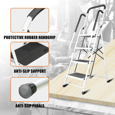 Jack Boss dual side handles improve control while climbing.