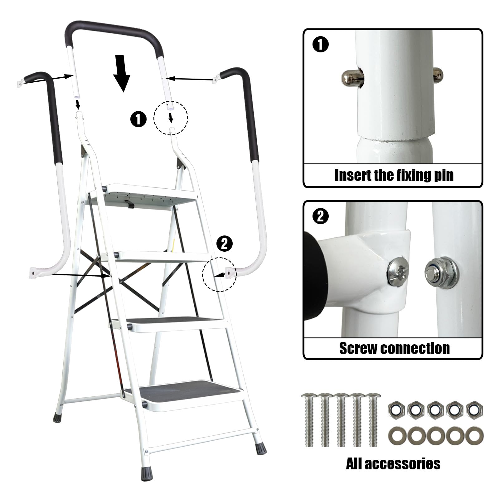 Jack Boss service height enables overhead reach in tall rooms.