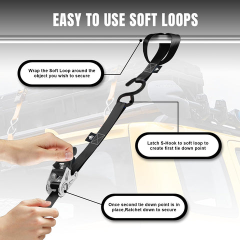 Ratchet mechanism on Jack Boss straps delivers smooth tightening.