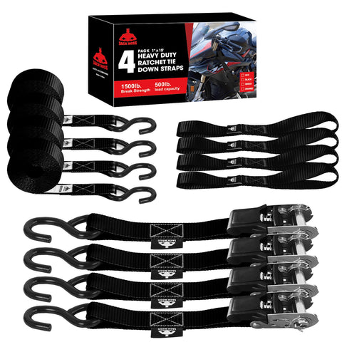 Jack Boss ratchet strap set assembled for secure cargo transport.