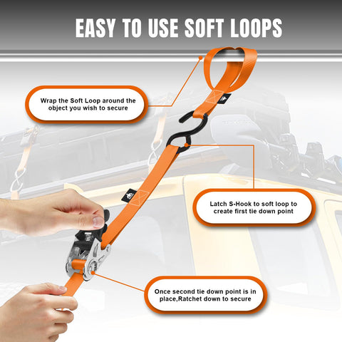 1in width and 15ft length from Jack Boss provide versatile attachment options.
