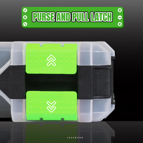 Jack Boss 34 compartment box keeps hardware and beads neatly organized.