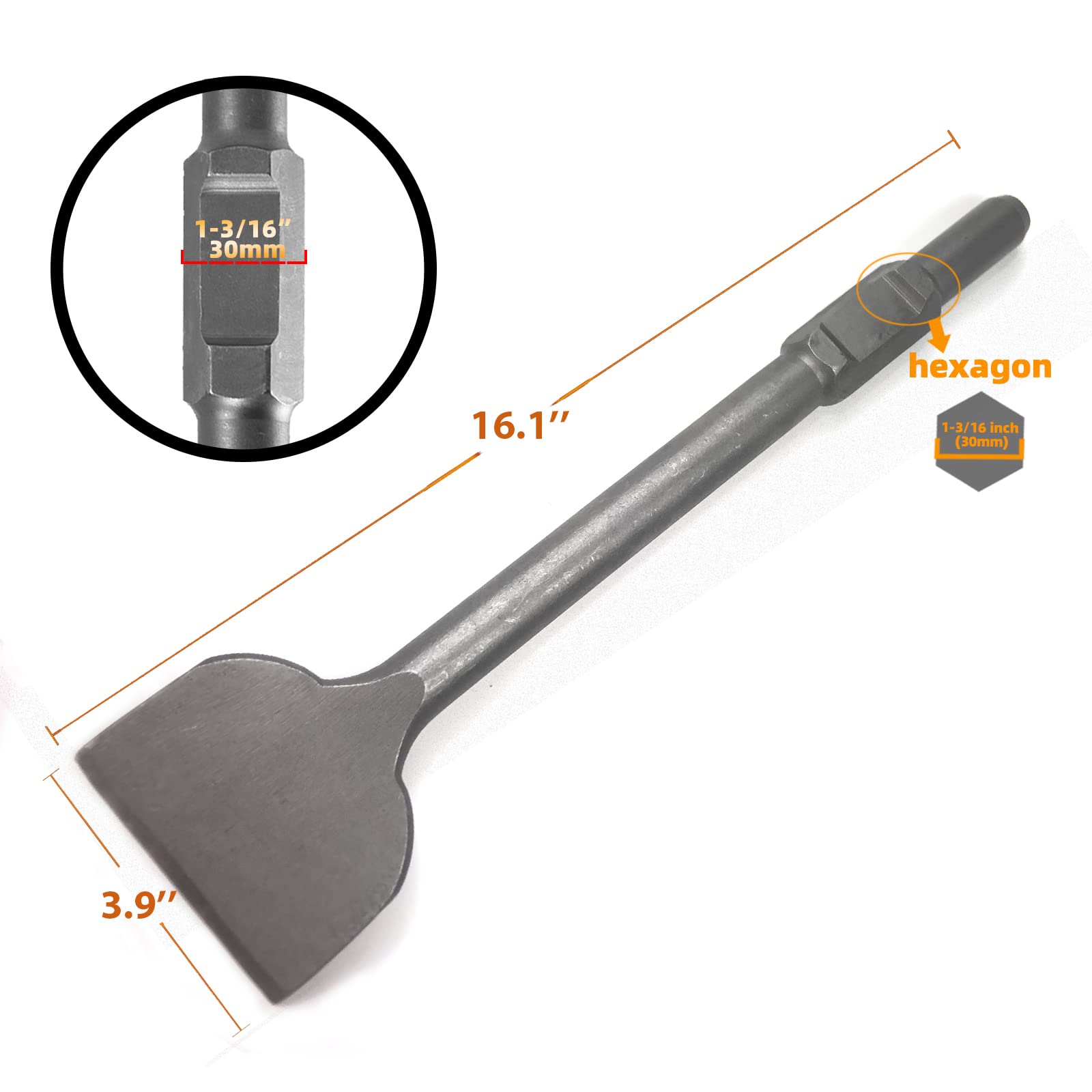 JACKCHEN versatile removal chisel for carpet, vinyl, and epoxy floors