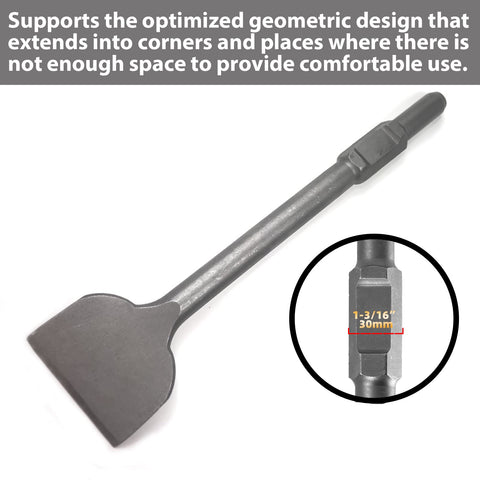 JACKCHEN thinset and adhesive removal chisel for tough substrates