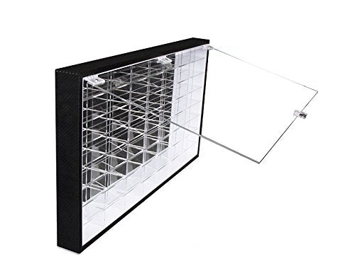 J JACKCUBE DESIGN 56-slot layout for expanding 1/64-scale Hot Wheels collection.