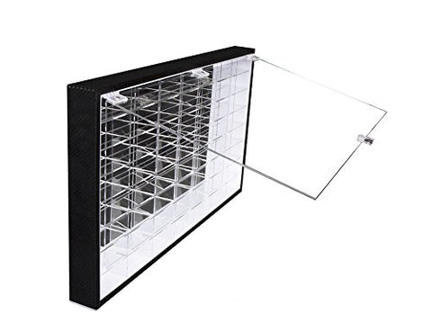 J JACKCUBE DESIGN 56-slot layout for expanding 1/64-scale Hot Wheels collection.