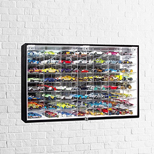 J JACKCUBE DESIGN Clear acrylic display protects and showcases Hot Wheels colors.