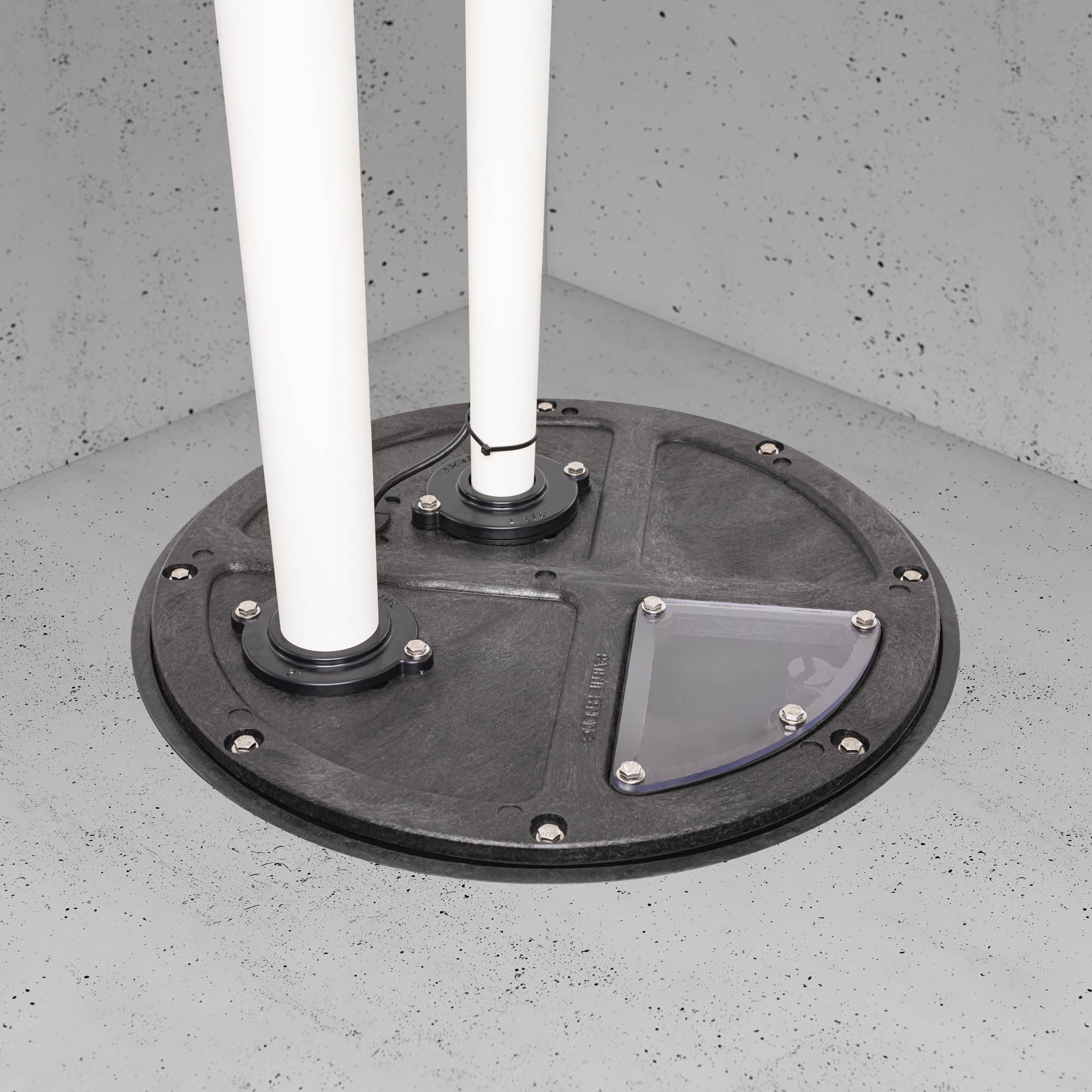 Jackel sump basin cover inner diameter 18 inches designed for standard basins.