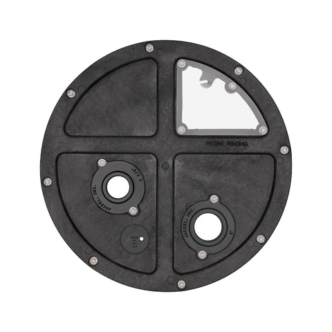 Jackel sump basin cover with outer diameter 20.5 inches for a secure basement fit.