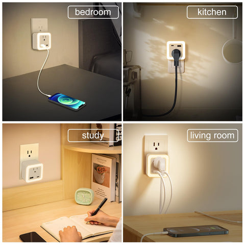 JackonLux dimmable night light with memory remembers preferred brightness.