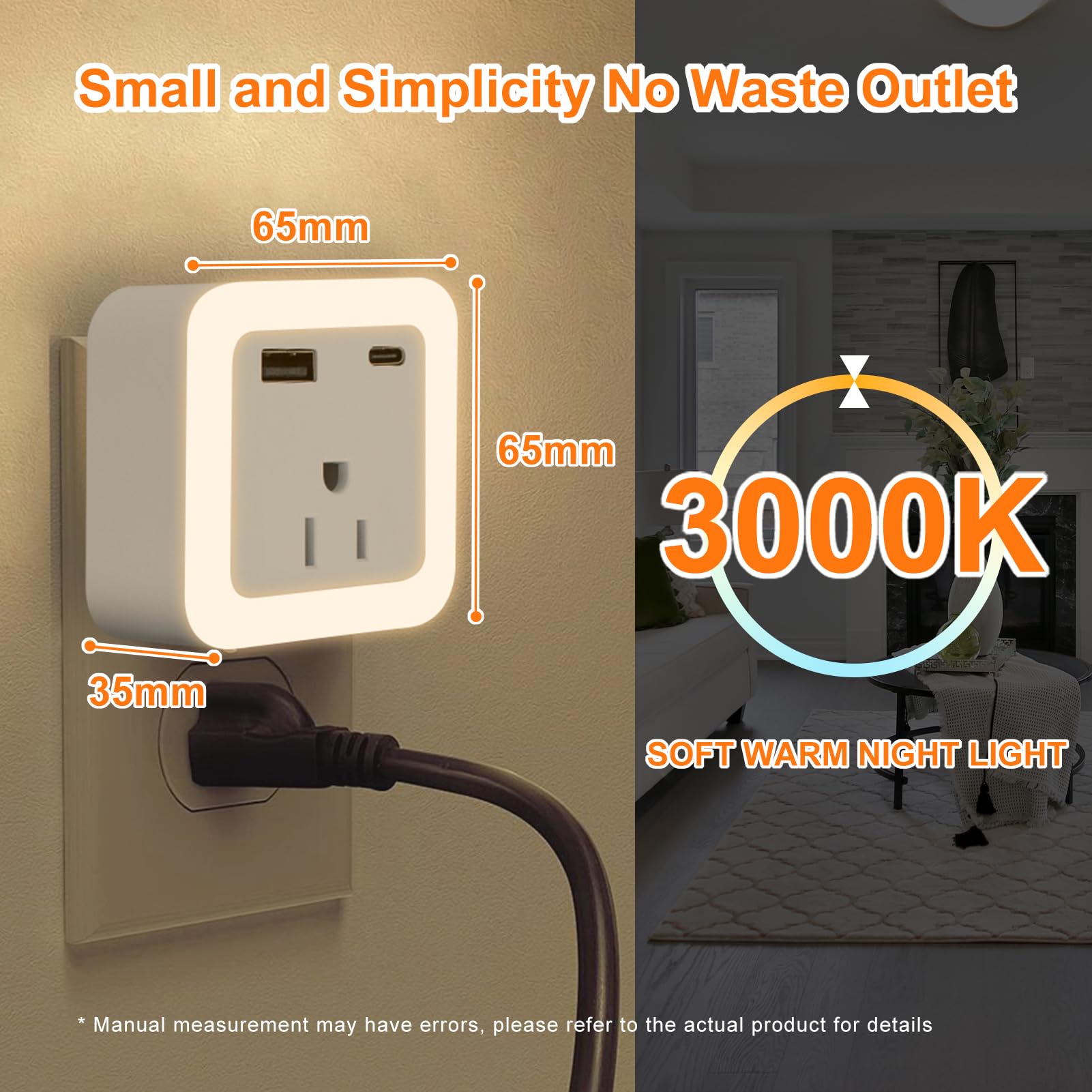 JackonLux outlet-expander design keeps the socket free for use.