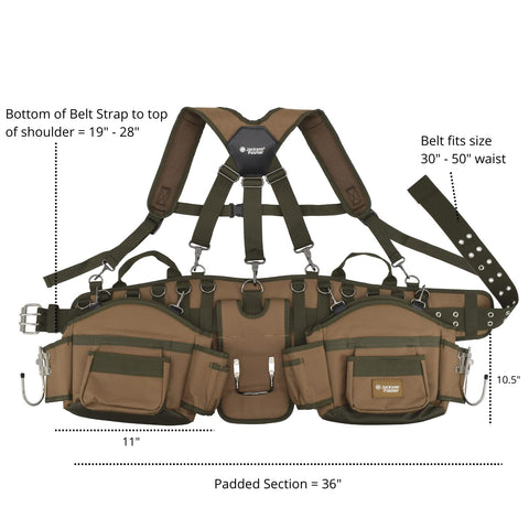 Jackson Palmer tool belt large pouches organize gear for on site tasks