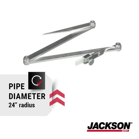 Jackson Safety Contour Radius Marker aluminum durability resists rust.