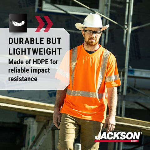 Jackson Safety Cowboy hard hat with 4-point ratchet suspension for a secure fit