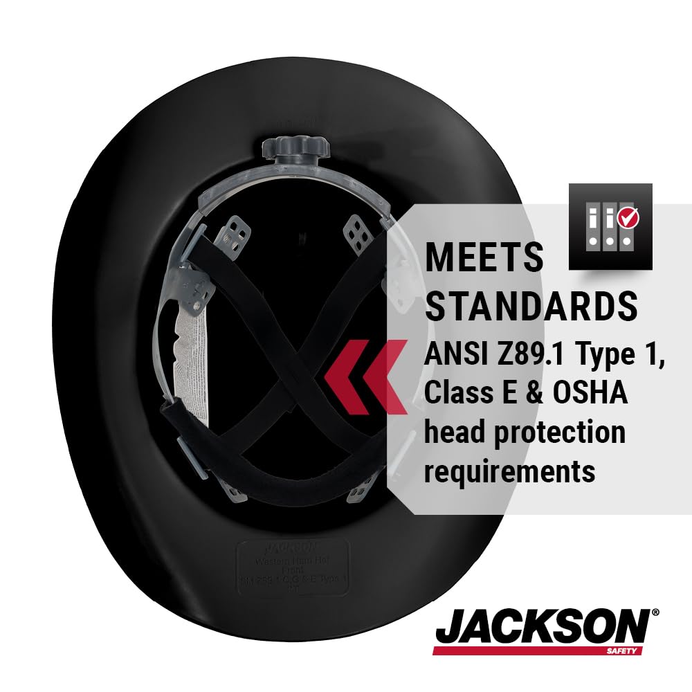 Jackson Safety Cowboy Hard Hat with absorbent brow pad keeps forehead comfortable