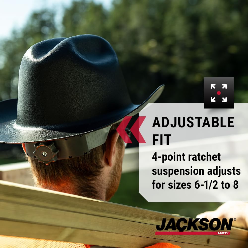 Jackson Safety Cowboy Hard Hat meets ANSI Z89.1 Type 1 Class E safety standards