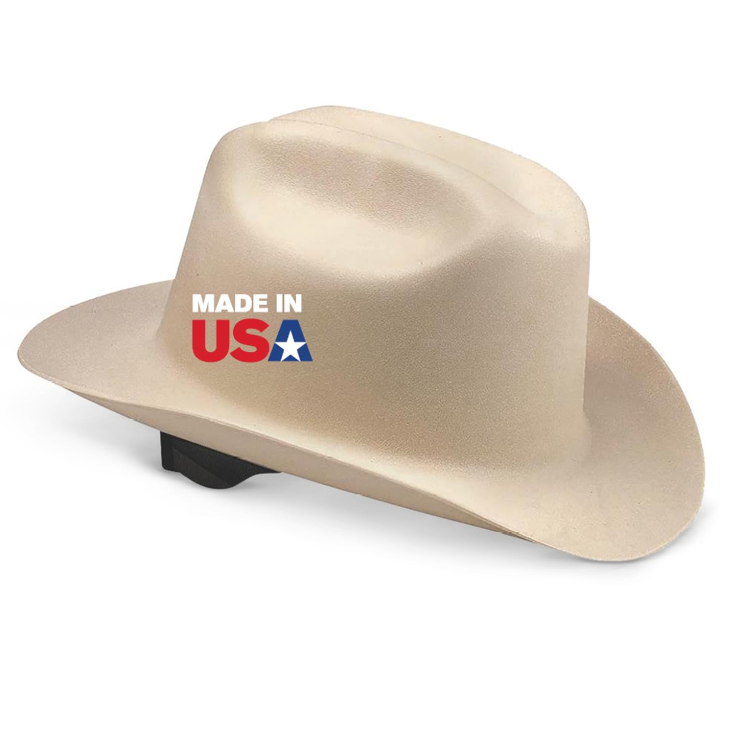 Jackson Safety Cowboy Hard Hat with non-vented full brim protects face from sun and rain