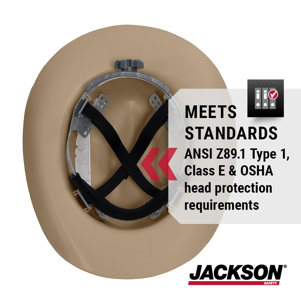 Jackson Safety Cowboy Hard Hat provides sun and rain shelter with the extra-wide brim
